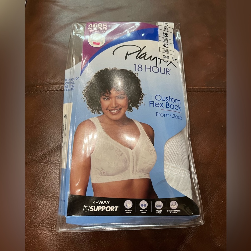 NIP Playtex Wirefree Front Closure Bra 42C